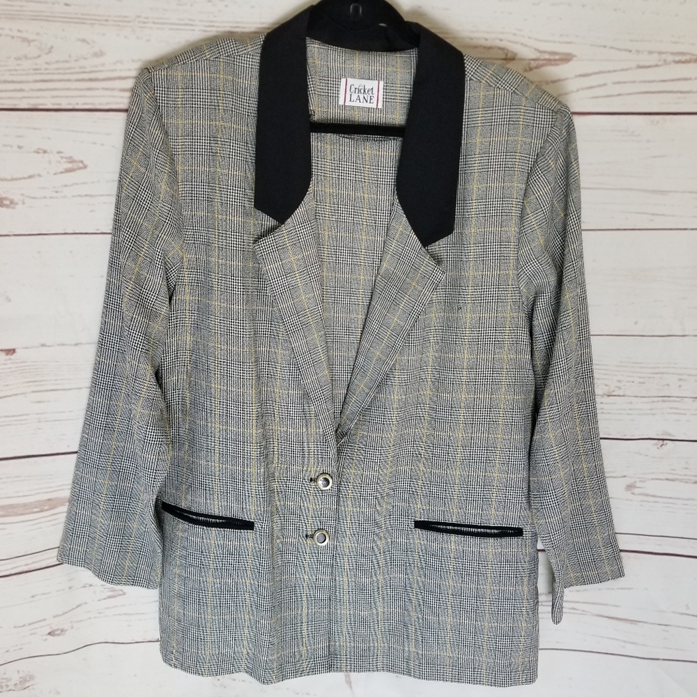 VTG 80s Plaid Blazer